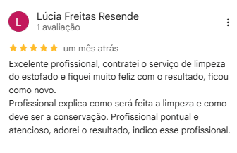 Avaliação de Lucia no Google