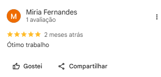 Avaliação de Maria no Google